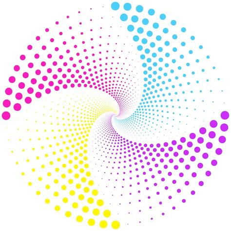 Premium Vector Dots In Circle Colorful Spiral Vector Abstract