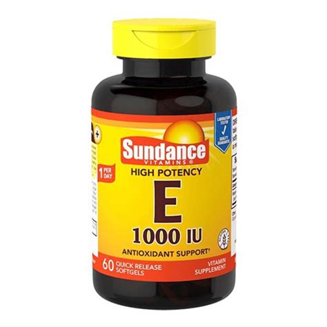 Sundance Vitamins High Potency E 1000 Iu Softgels 60 Ea