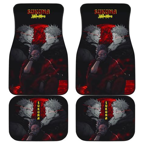 Sukuna Yuji Kaisen Car Floor Mats Jujutsu Kai Sen Anime Fan Car Mats