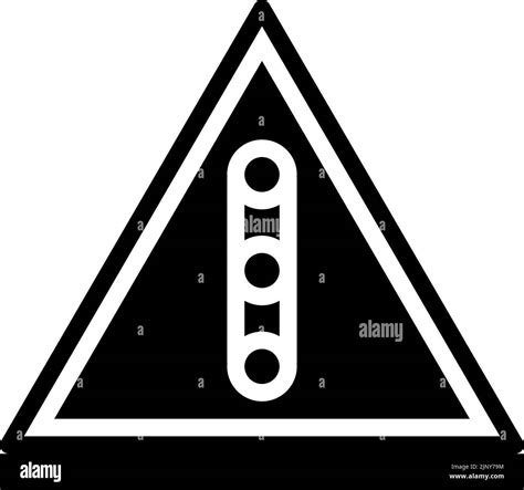 Traffic Signal Road Sign Glyph Icon Vector Illustration Stock Vector