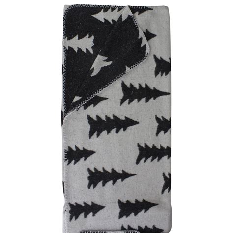 White Knit Christmas Throw Blanket With Black Trees 55 X 63 Walmart