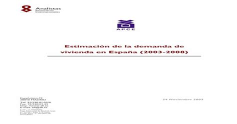 Estimación De La Demanda De Vivienda En España · 24 Enfoques