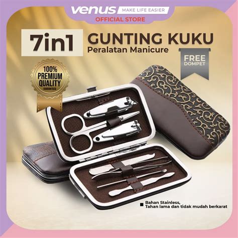 Jual Venusjkt Gunting Kuku Peralatan Menicure 7in1 Mini Stainless