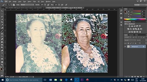 Restaurar una fotografía en Photoshop YouTube