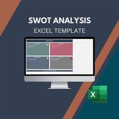 SWOT Analysis Excel Template SWOT Matrix Business Strategy Strategic ...