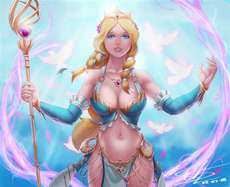 Rule 34 1girls 2018 Aphrodite Smite Big Breasts Blue Eyes Female