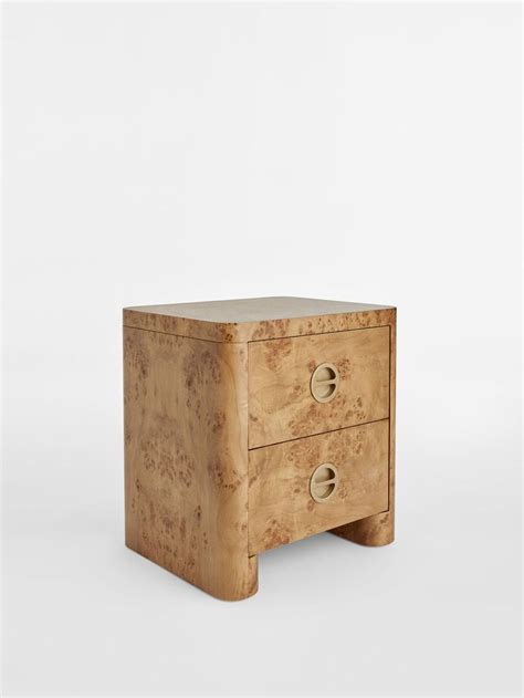 Warwick Bedside Table Mappa Burl Soho Home Unique Bedside Tables