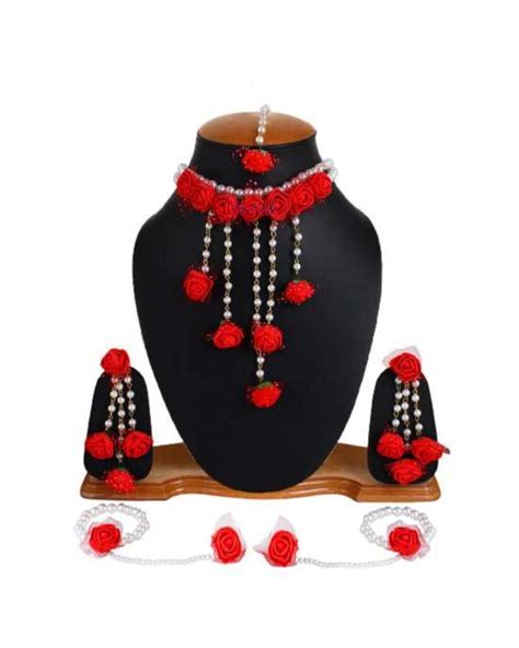 Youbella Women Stylish Latest Traditional Jewellery Set For Women Red