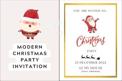 Free Modern Christmas Party Invitation Graphic By Realtor Templates