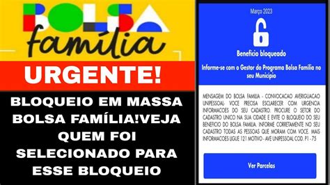 Urgente Bolsa Fam Lia Bloqueio Em Massa Cadastros Unipessoais Youtube