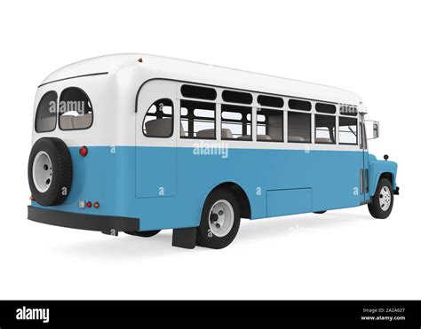 Vintage School Bus Isolated Stock Photo - Alamy