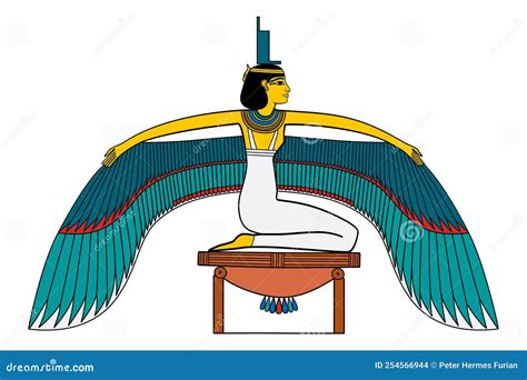 Winged Isis Goddess In Ancient Egyptian Religion Osiris Sister And