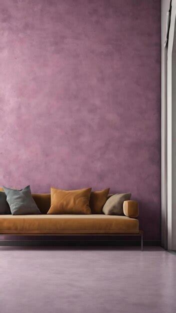 Premium Photo Mauve Concrete Interior Background Empty Template Scene