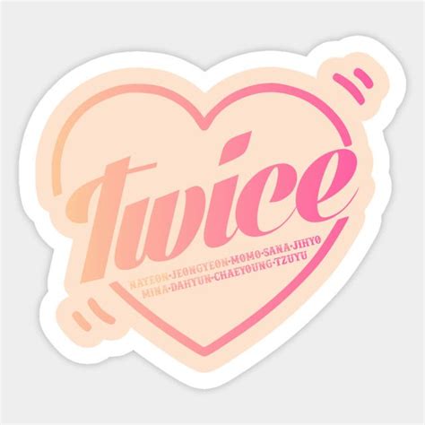 Twice Heart English Version Twice Kpop Sticker Teepublic En