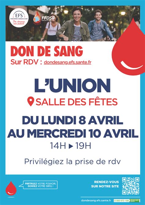 Collecte Du Don Du Sang Ville De L Union