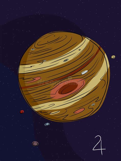 Planet Jupiter And Moons Stock Illustration Illustration Of Science