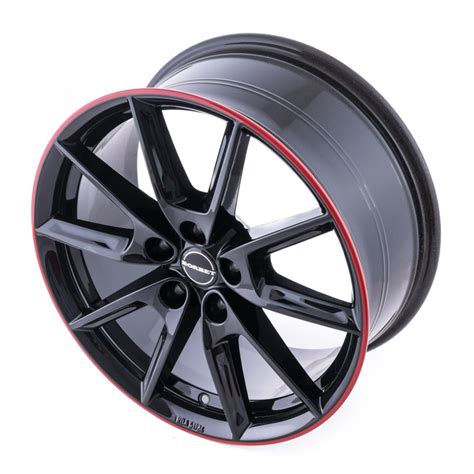 Borbet LX19 Black Glossy Rim Red Felgenshop De