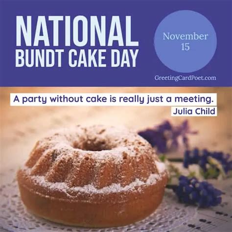 National Bundt Cake Day Quotes Faqs And Captions