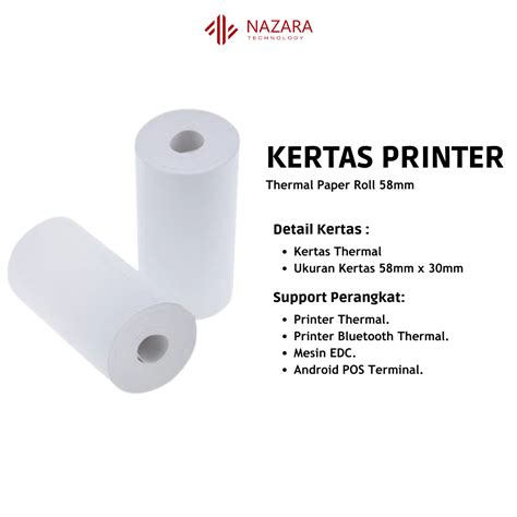 Kertas Thermal Mm X Mm Nazara Online Shop