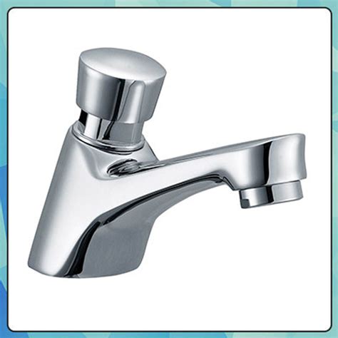 Flow Push Down Quick Commercial Bathroom Faucet Chrome York Taps