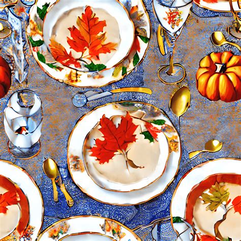 Elegant Thanksgiving Table Settings Creative Fabrica