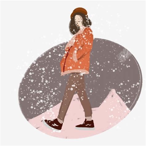 Beautiful Little Girl Png Image Winter Theme Character Illustration