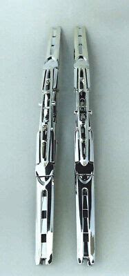 Inch Chrome Double Blade Windshield Wiper Pc Set All Season Ebay