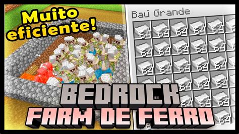 MINECRAFT 1 21 A MELHOR FARM DE FERRO PARA A BEDROCK EDITION FÁCIL