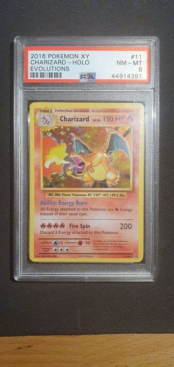 Charizard HOLO XY Evolution PSA8 Pokemon Kaufen Auf Ricardo