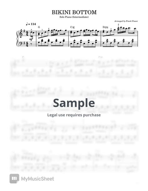 Spongebob Squarepants Bikini Bottom Sheet Music By Frankpisani