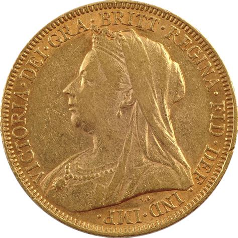 1 Pfund Goldmünze Sovereign Victoria Schleier