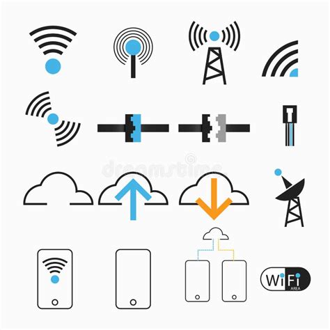 Vectors L Antenna Senza Fili Della Rete Internet Illustrazione