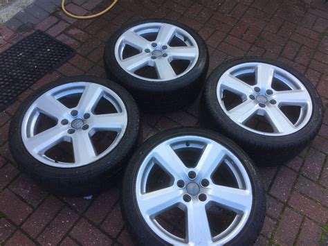 4 X Genuine Ronal 18 Audi Rs4 Rs6 Alloy Wheels 5x112 Tyres Golf Mk5