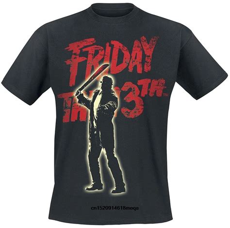 Gildan Friday The 13th T Shirt Jason Voorhees Mens Black Short Sleeve