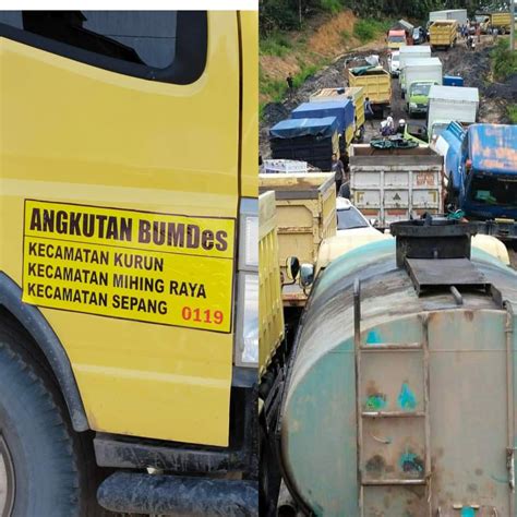 Antrian Mengular Di Jalan Kurun Palangka Raya Diduga Akibat Angkutan