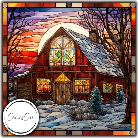 Stained Glass Barn Etsy