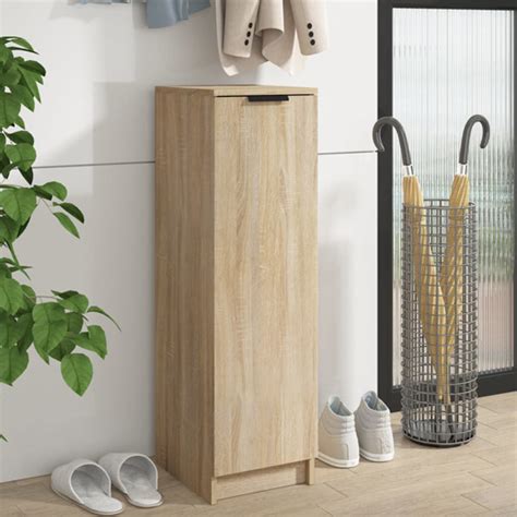 Octave Wooden Shoe Storage Cabinet In Sonoma Oak Furniture In Fashion