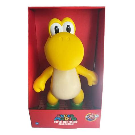 Boneco Yoshi Amarelo Brinquedo Koopa Tropas Articulado Mario Super