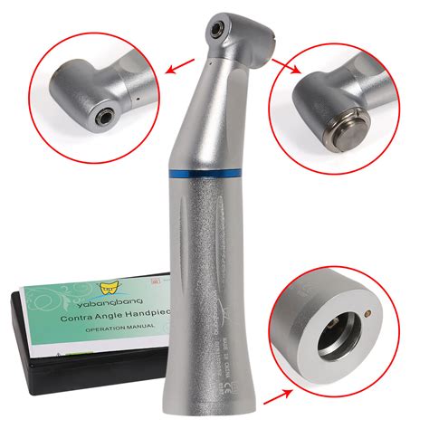 Dental Inner Water Spray Contra Angle LED Non Low Speed Handpiece Push