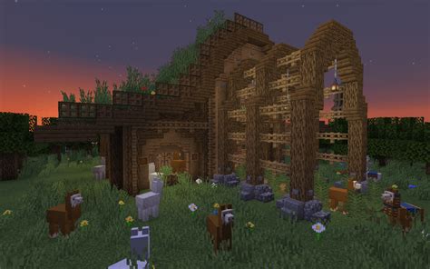 A Llama Sanctuary I Made Minecraft