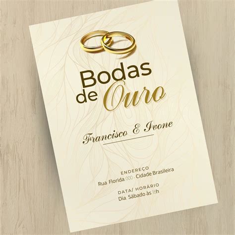 Convite Digital Bodas De Ouro Elo Produtos Especiais