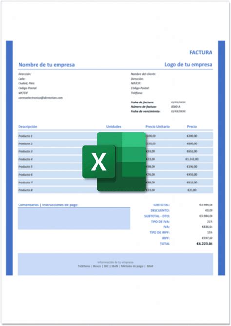 Plantillas De Factura En Excel Word Y Pdf Gratis