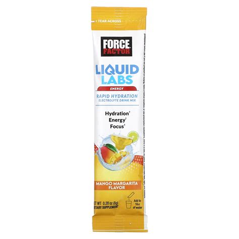 Force Factor Liquid Labs Energy Rapid Hydration Electrolyte Drink Mix