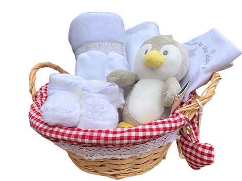 Baby Birth Hamper Piece Gift Set In Lined Wicker Basket Etsy