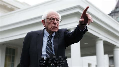 Download Bernie Sanders Speaking Outside White House Wallpaper