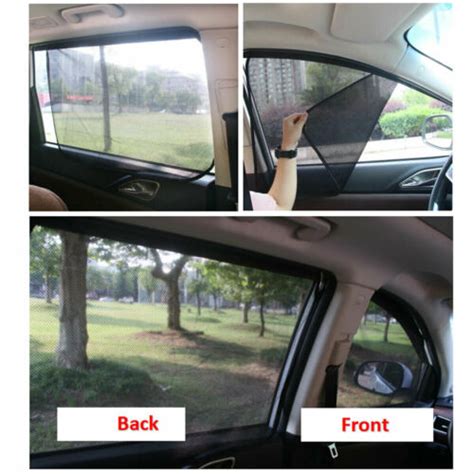 4Pcs Magnetic Car Side Window Sun Shade Cover Shield UV Protection