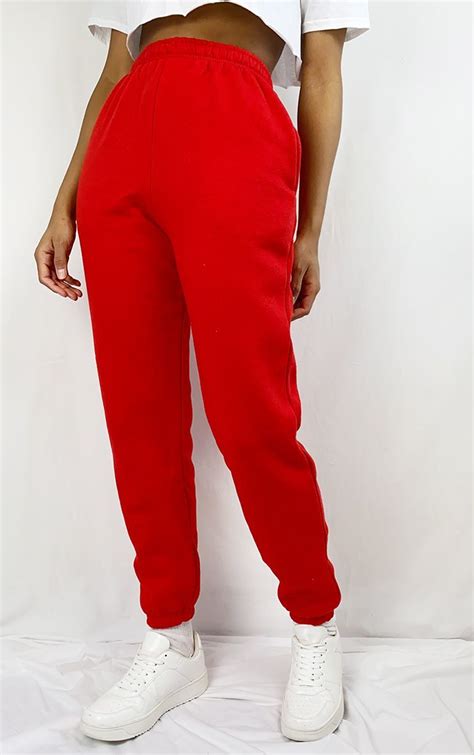 Red Sweat Pant Joggers Trousers Jogger Sweatpants Pants Joggers