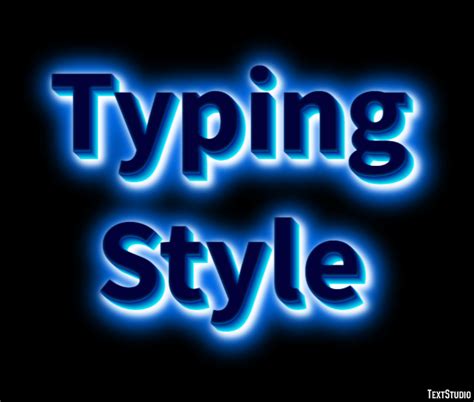 Typing Style Text Effect And Logo Design Font