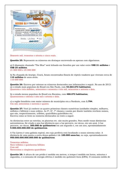 1ª ef06 ma01 gab sistema de numeração decimal comparar ordenar