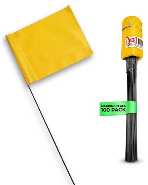 Snapklik Yellow Marking Flags Pack X Inch Marker Flags